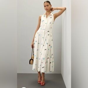 Prabal Gurung sleeveless embroidered midi dress size 16.